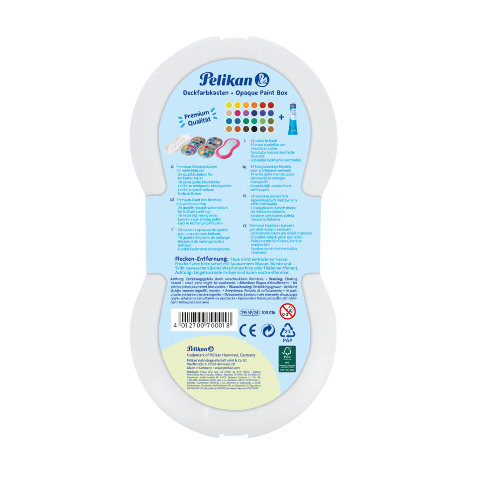Malset, Deckfarbenkasten, Ovale Paletten, Farbenbox, Malset-Qualität