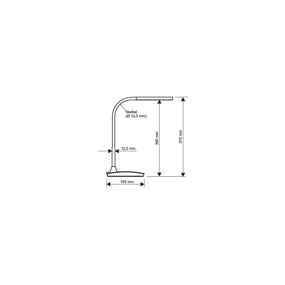 Tischlampe, LED-Lampe, Schreibtischlampe, Metall, flexibel