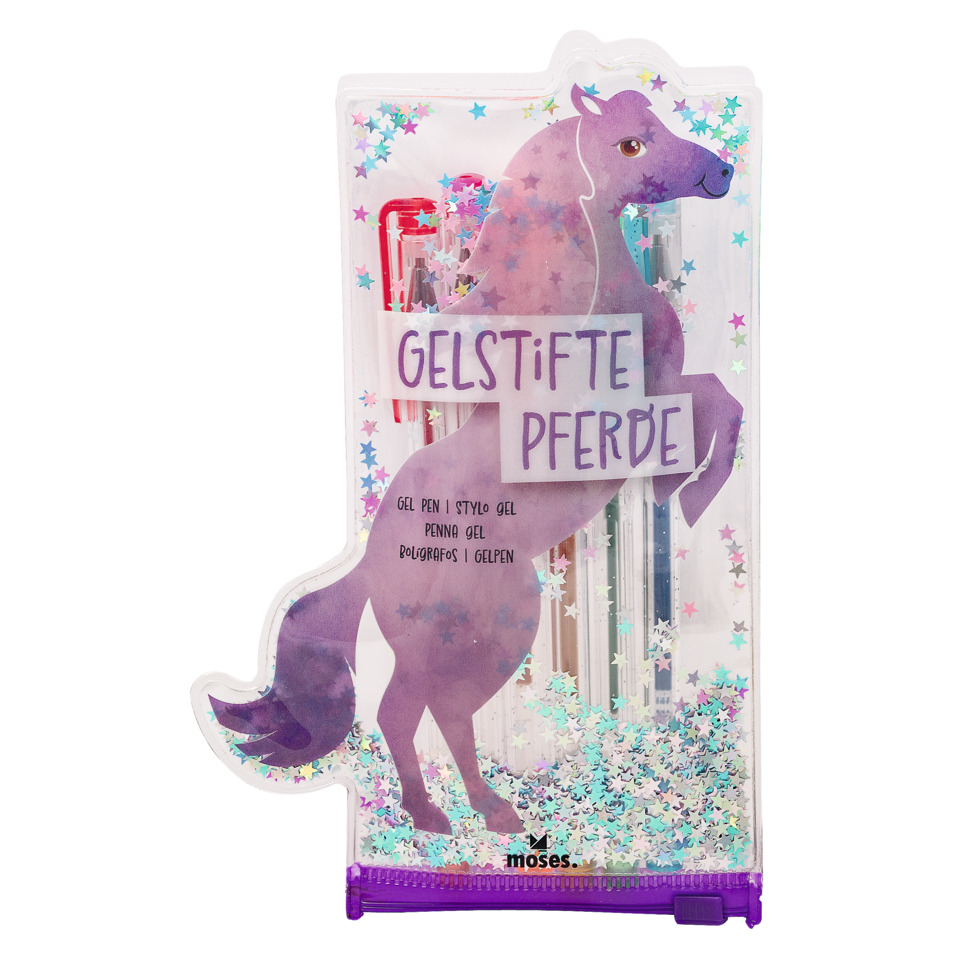 Gelstift, Pferd, Holographic, Glitzer, Stiftetui