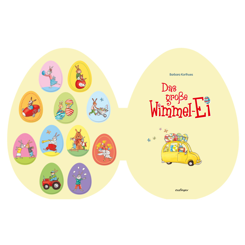 Osterhase, Ostereier, Osterwald, Bunte Eier, Kinderbuchcover