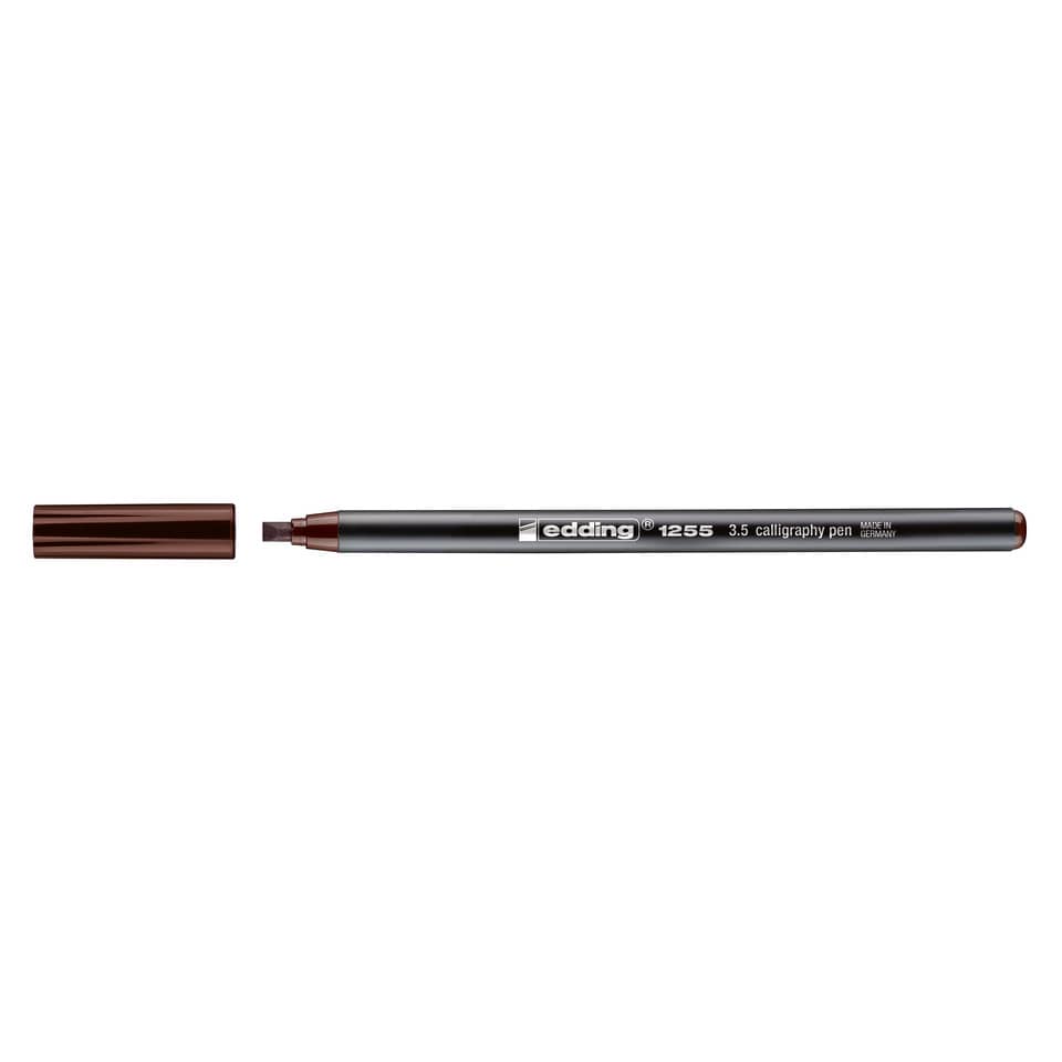 Kalligrafie-Stift, Feinlinier, 3.5 Spitze, Braun, Edding 1255