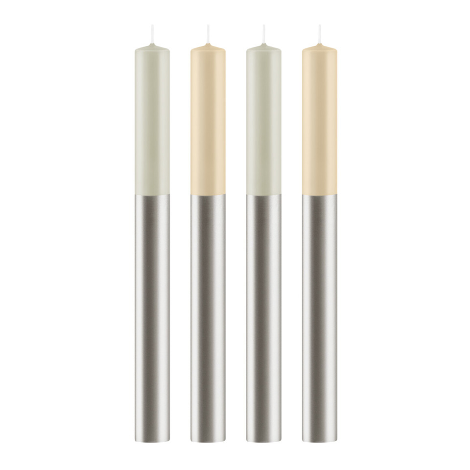 T candles, Votivkerzen, Metallic Kerze, Stumpenkerzen, Vierer-Set Kerzen