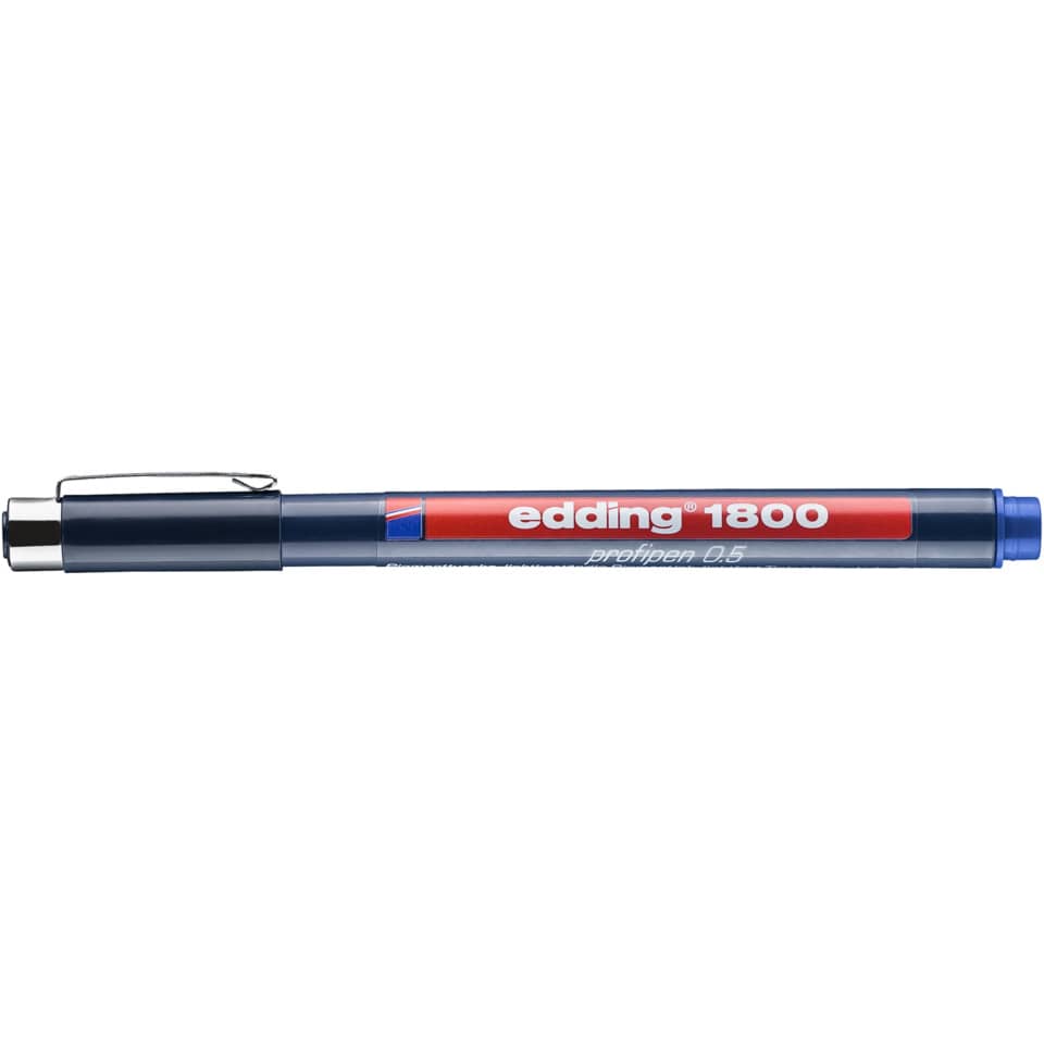 Kugelschreiber, Kugelschreiberhülse, Drehkugelschreiber, Edding 1800, Grau/Blau