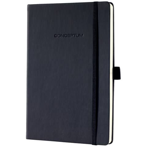 Notizbuch Conceptum, A5, 80g/m², 97 Blatt, Hardcover, liniert, black SIGEL CO122