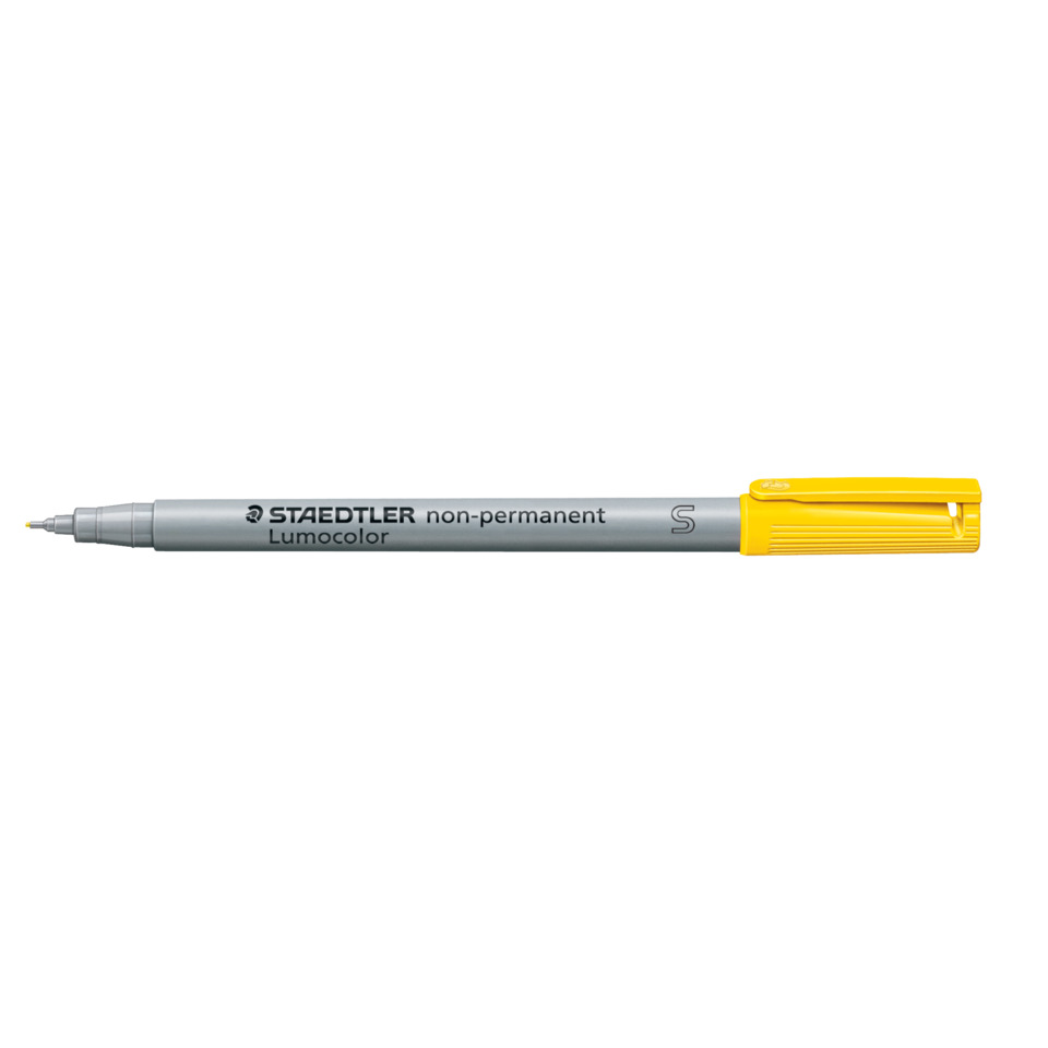 Stift, Marker, Gelb, Lumocolor, nicht permanent, Marker, Lumocolor, Staedtler, non-permanent, gelb cap