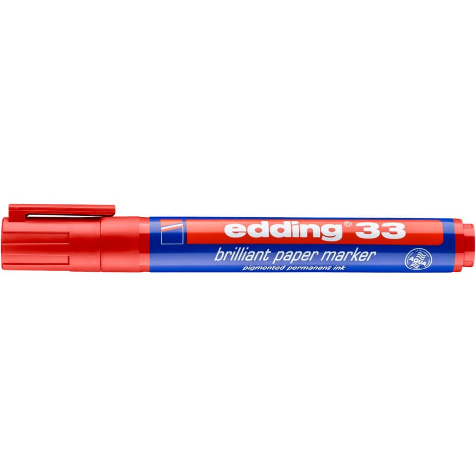 Brillant-Papiermarker 33, 1-5mm, rot EDDING 33-002