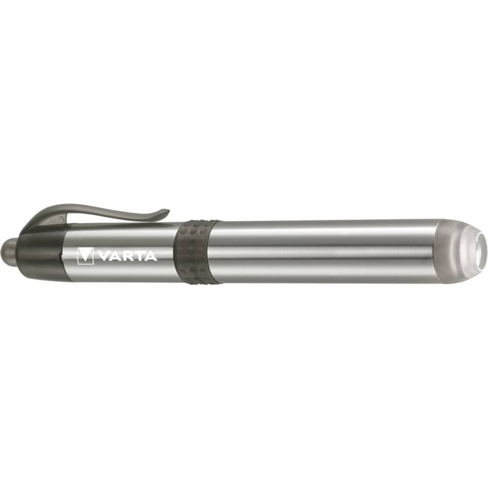 Taschenlampe, LED-Taschenlampe, Stahl, silber, Rutschfestes Griffring