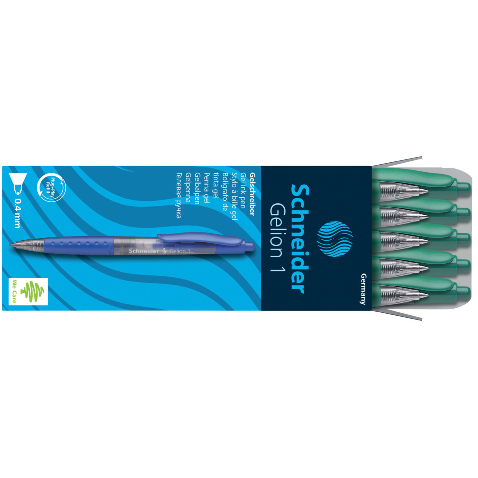 Schreiblein, Gelstift, Blau, 0,4 mm, Schneider