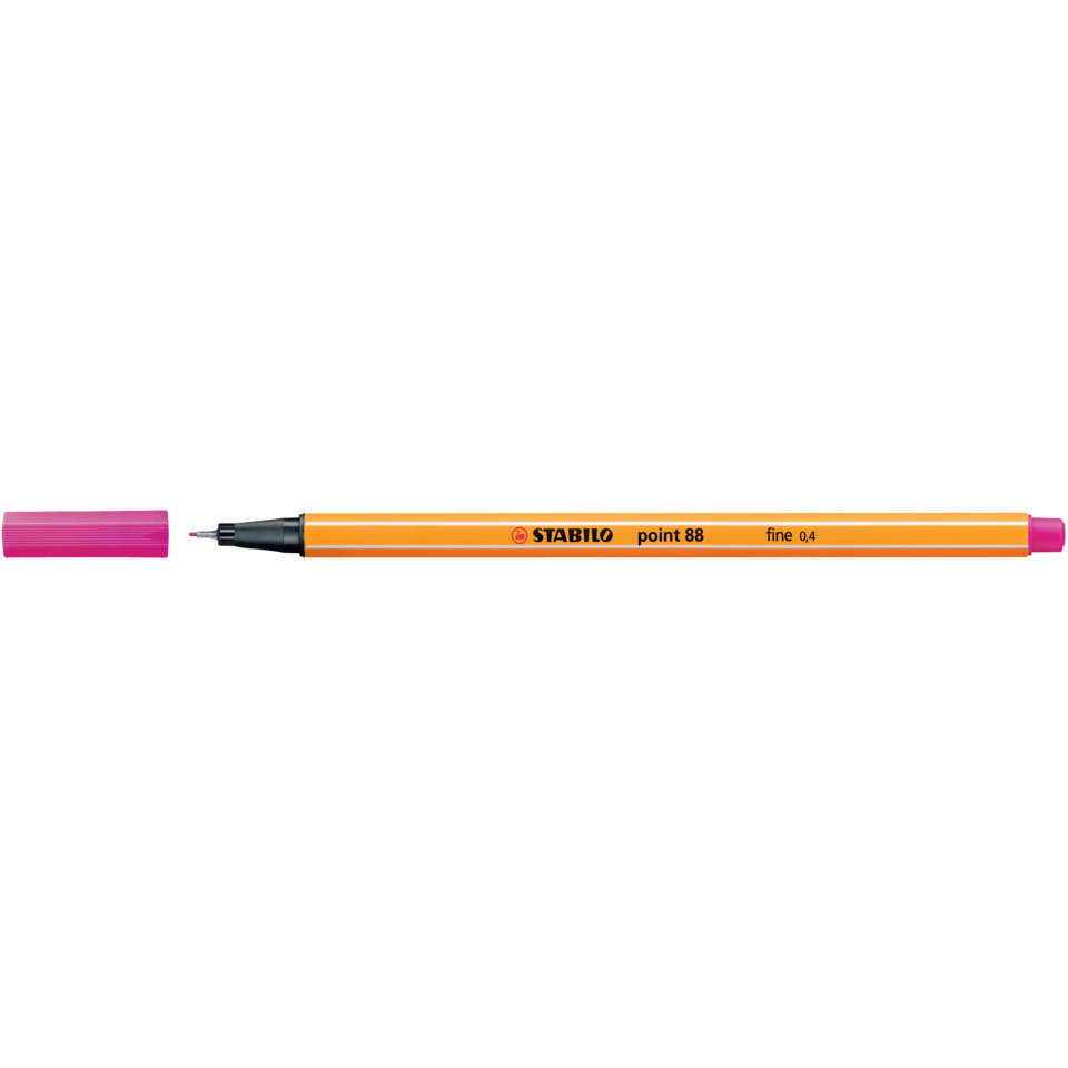 Marker, Markerstift, Feiner Punkt, Orange, Kappenfarbe pink