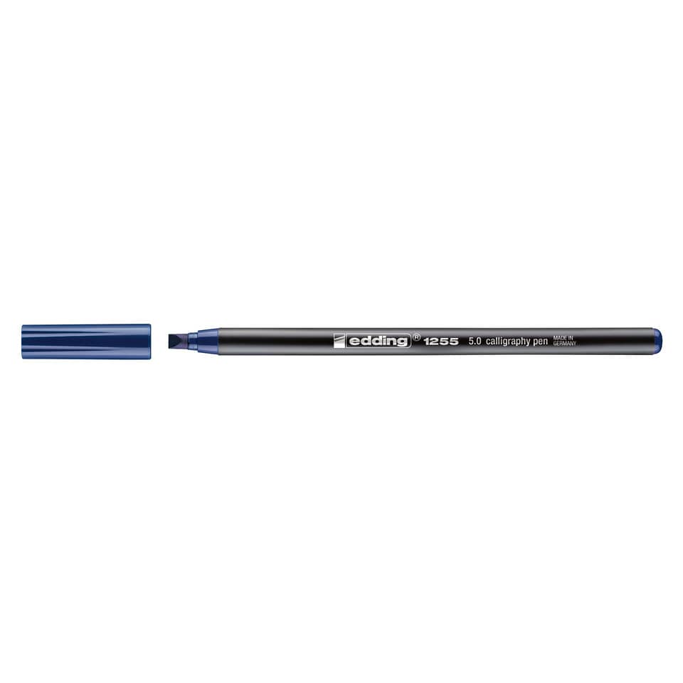 Stift, Spitzer, Kalligrafiestift, Blau, Edding 1255