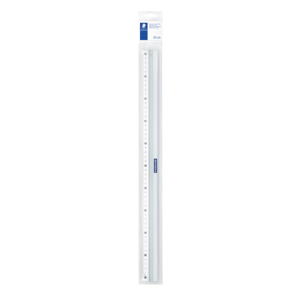 Lineal, Metalllineal, 50 cm, Messwerkzeug, durchscheinend