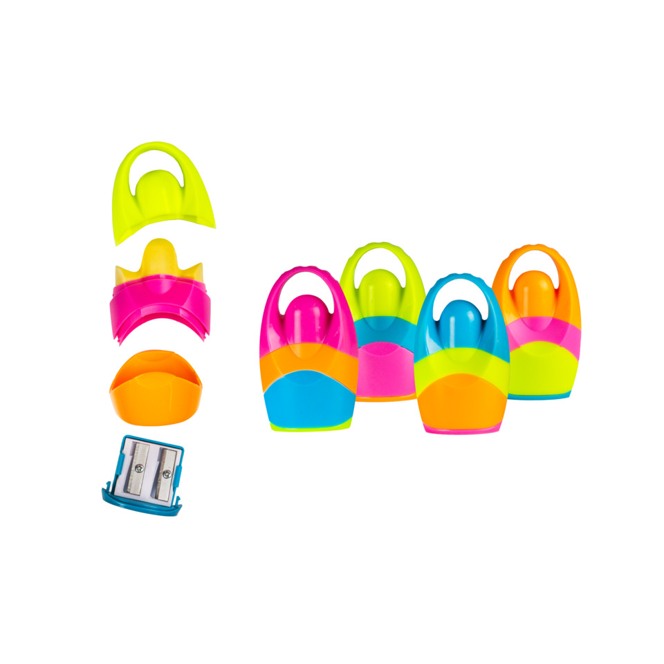 Schulstifte, Radiergummi, Bleistiftspitzer, Bunte Griffmulden, Sandkasten-Schnellcut