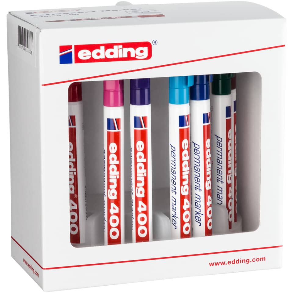 trockenlöschmarker, satz aus 6, bunte marker, whiteboard-marker, edding