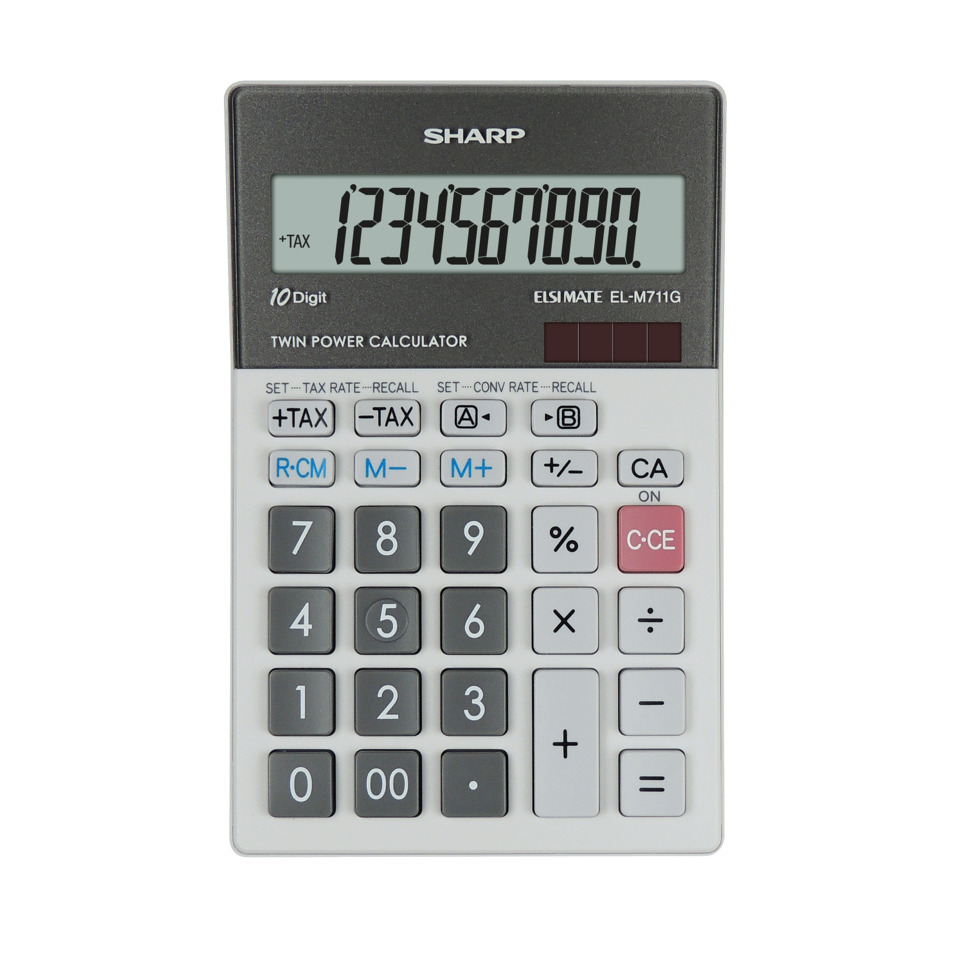Taschenrechner, Schwarz, Tastatur, 10-stelliger Taschenrechner, Tzentrale Anzeige
