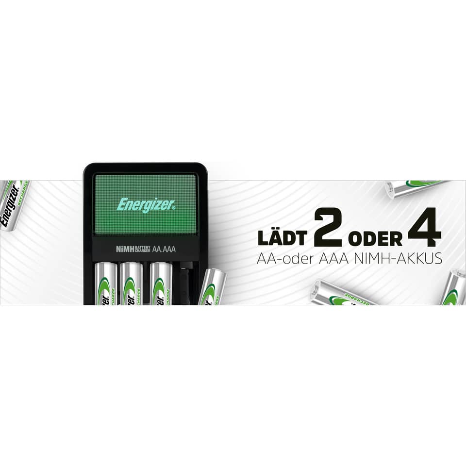 Batterie-Ladegerät, AA/AAA Akku, Nimh, Batterieaufladung, Energetizer