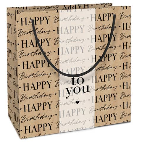 Geschenktragtasche Packpapier, 21x20x8cm  4012-23415