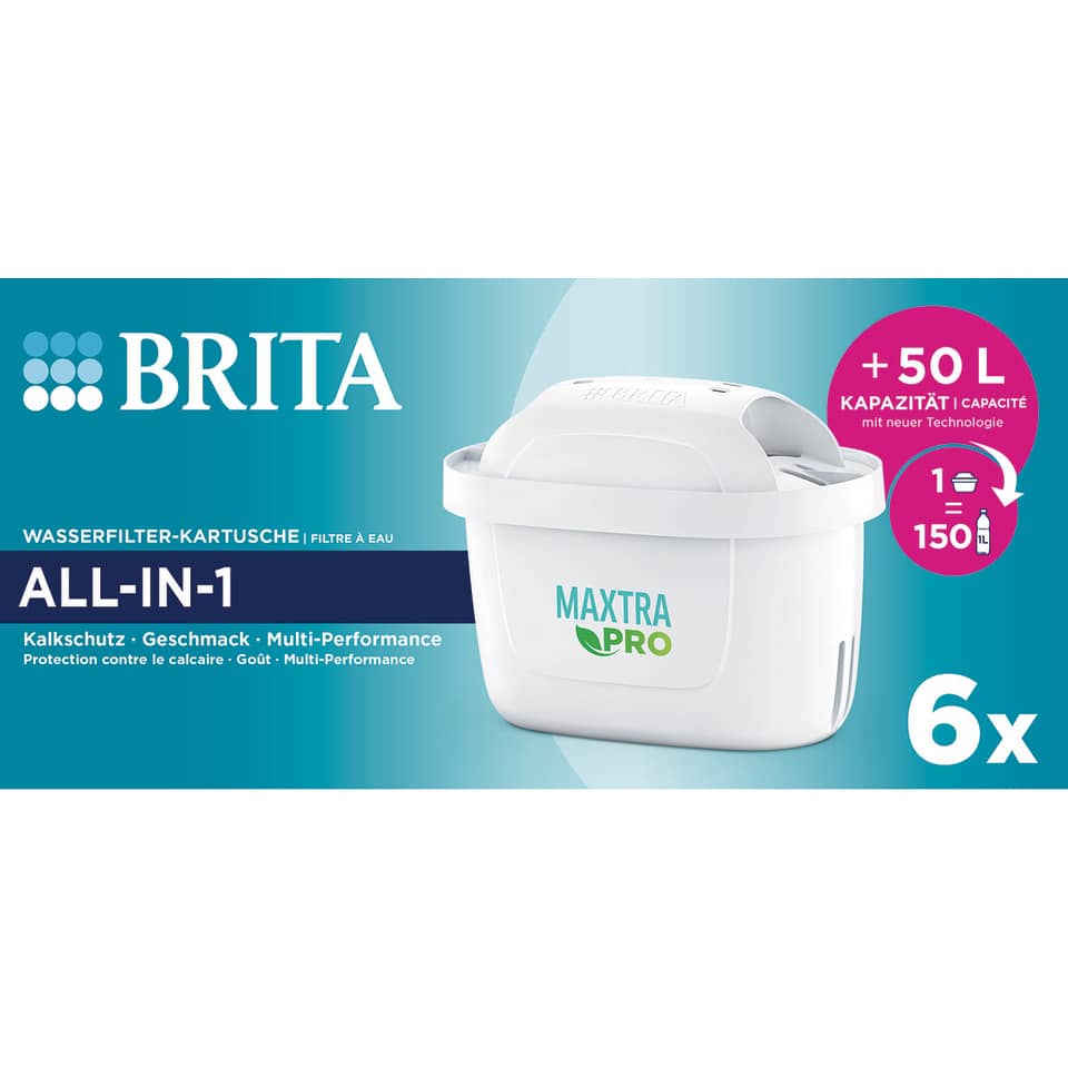 Wasserfilter-Kartusche MAXTRA PRO ALL-IN-1, Pack 6, weiß BRITA 122041 Wasserfilter-Kartusche MAXTRA PRO ALL-IN-1, Pack 6, weiß BRITA 122041