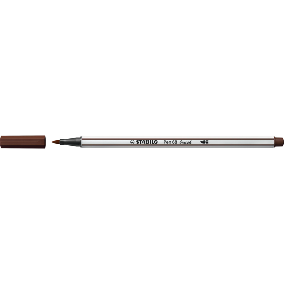 Marker, Pinsel, Braun, Aluminium, Stift