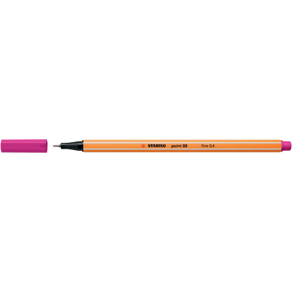 Marker, Pen, Highlighter, Orange body, Cap pink