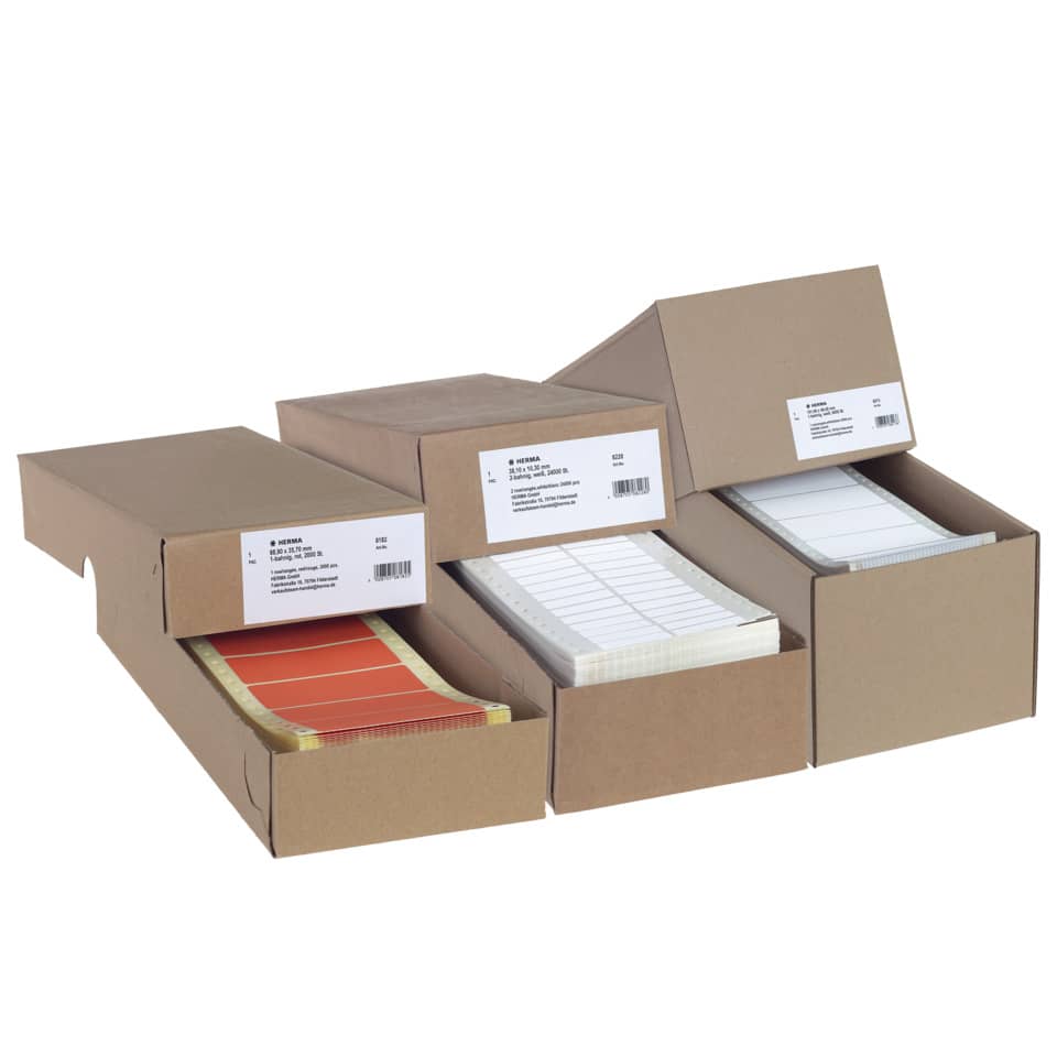 Kartonboxen, Etikettenbögen, Beschriftung, Aufbewahrungsboxen, Schachtel-Set