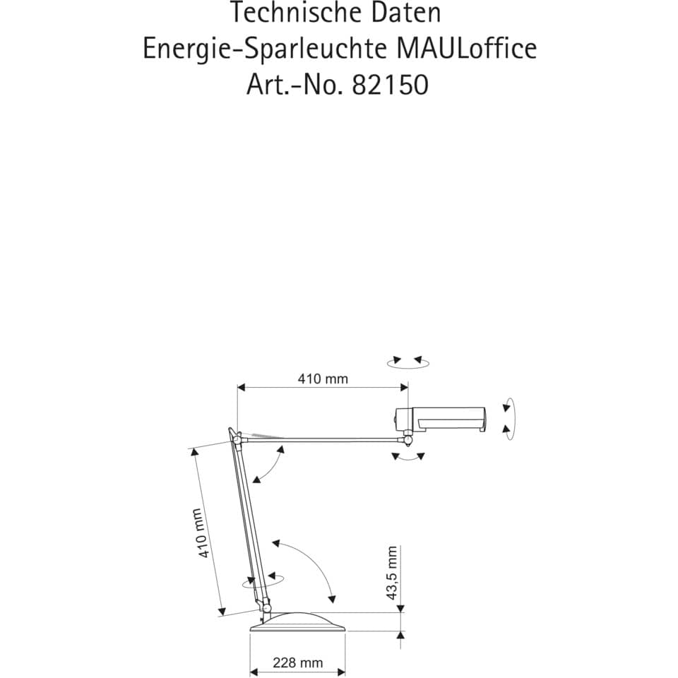 Tischlampe, Arbeitlampe, Klemmlampe, Metall, Schreibtisch