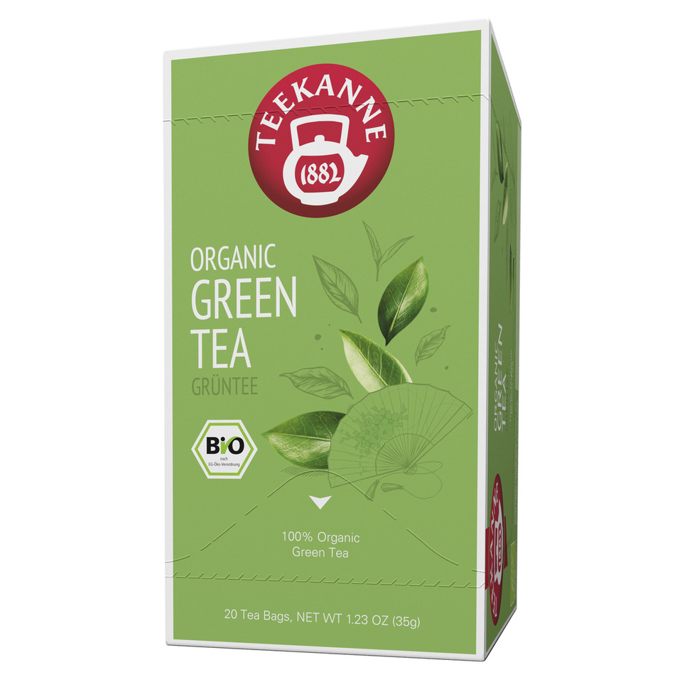 Grüner Tee, Bio, Teebeutel, Verpackung, Bio