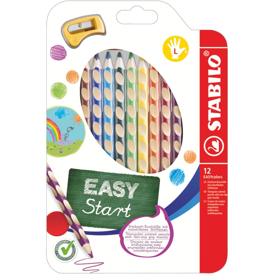 Buntstifte, Bleistiftset, 12 Farben, Triangular, Easy Start