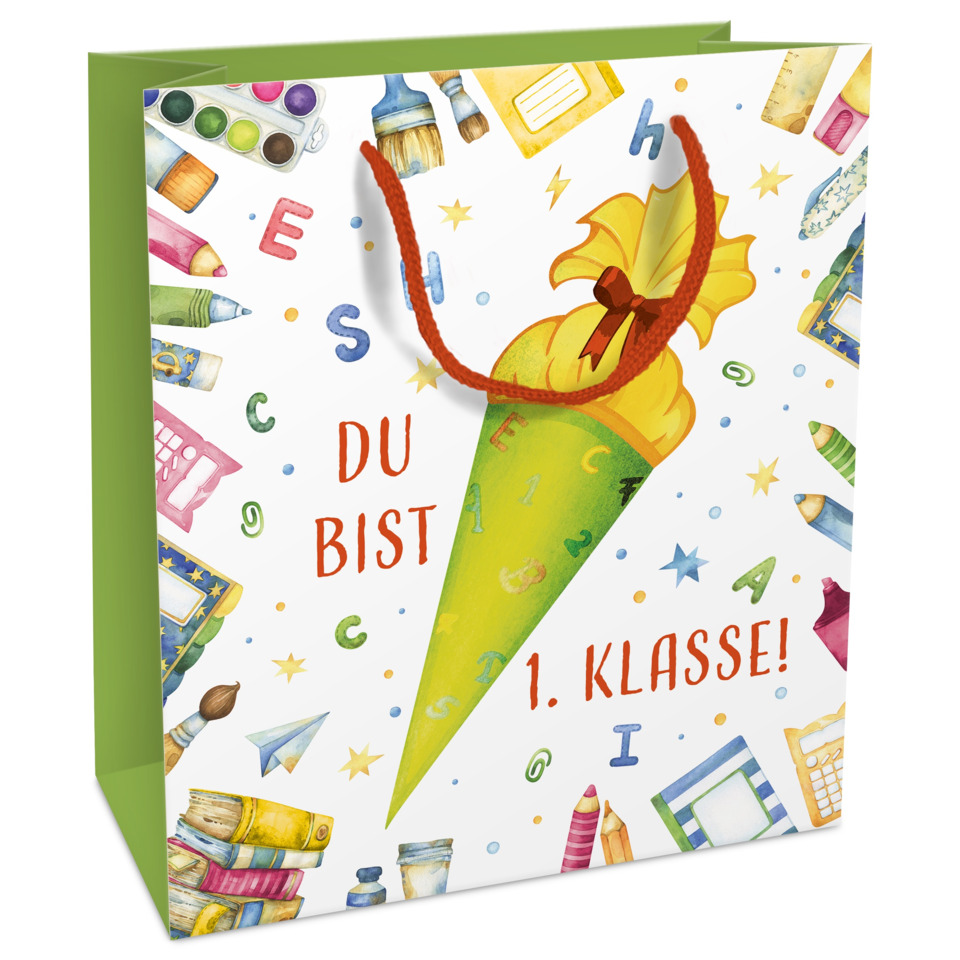 Schultüte, Paket, Schulsachen, Konfetti, Erster Schultag