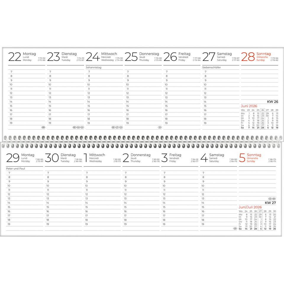 Seite, Text, Kalender