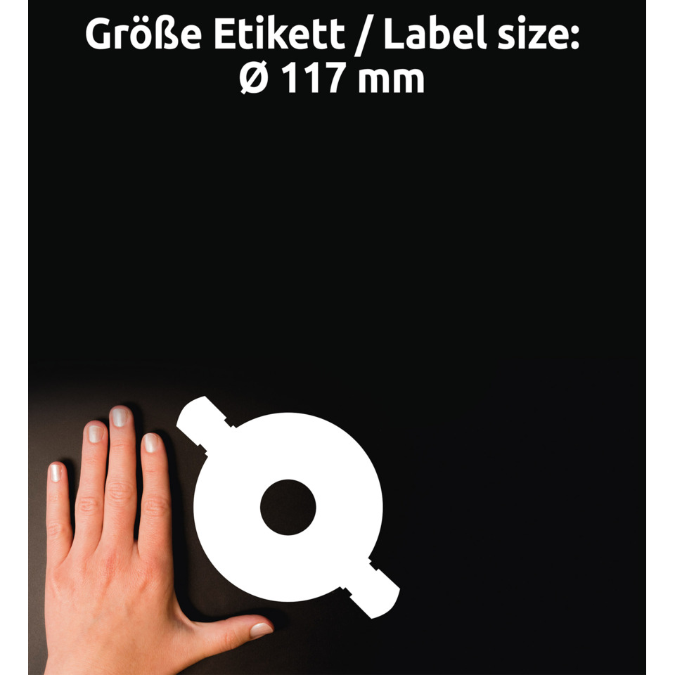 Hand, Bandage, Etikette, Runde Form, Bohrring/Locher