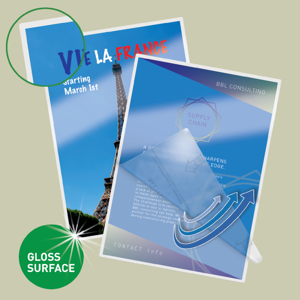 Poster, France, Eiffelturm, glänzend, Geschäftsflyer