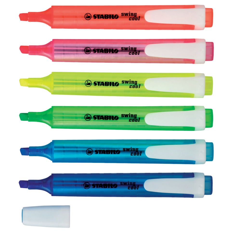 highlighter, marker, fluoreszent, neon, mehrfarbig