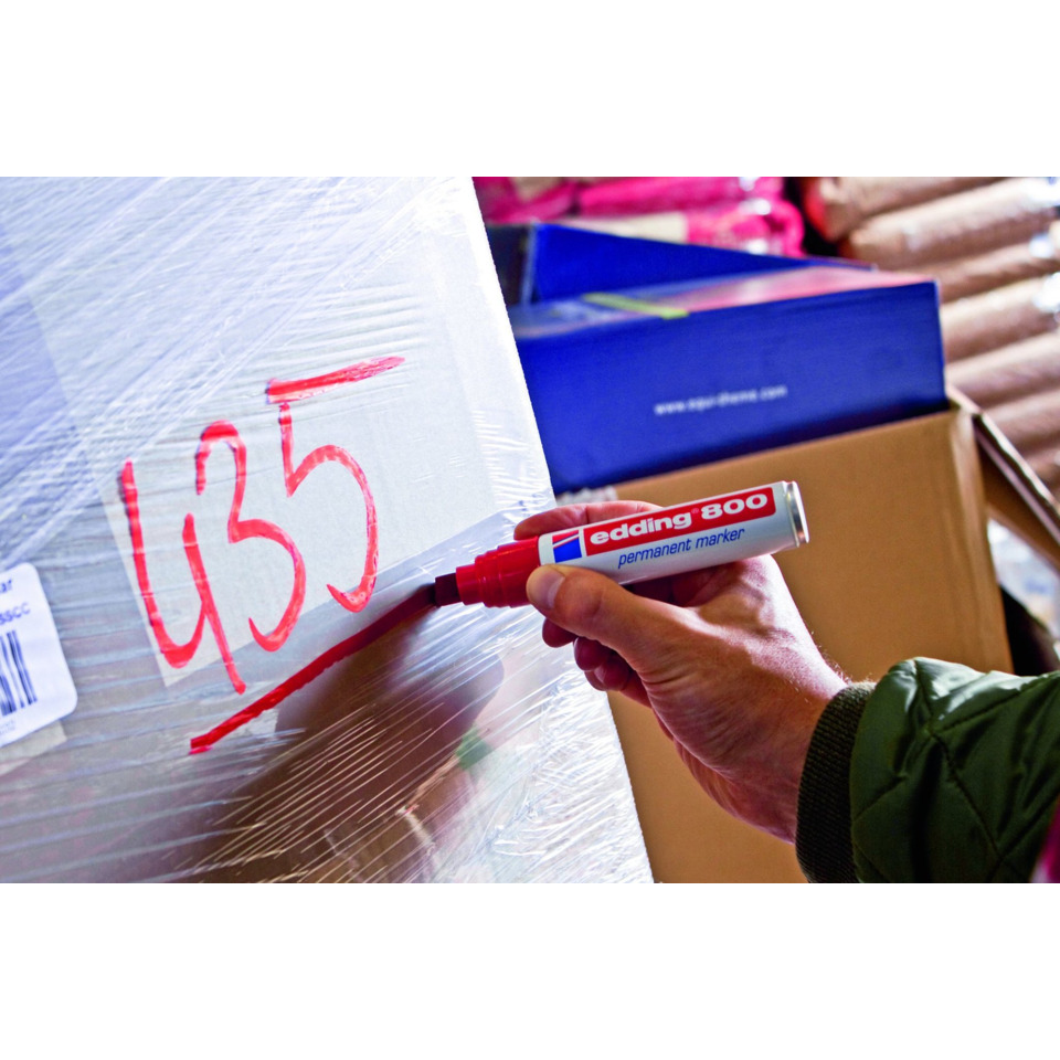 Permanentmarker, Roter Marker, Verpackte Ware, Industrielieferung, Handschrift