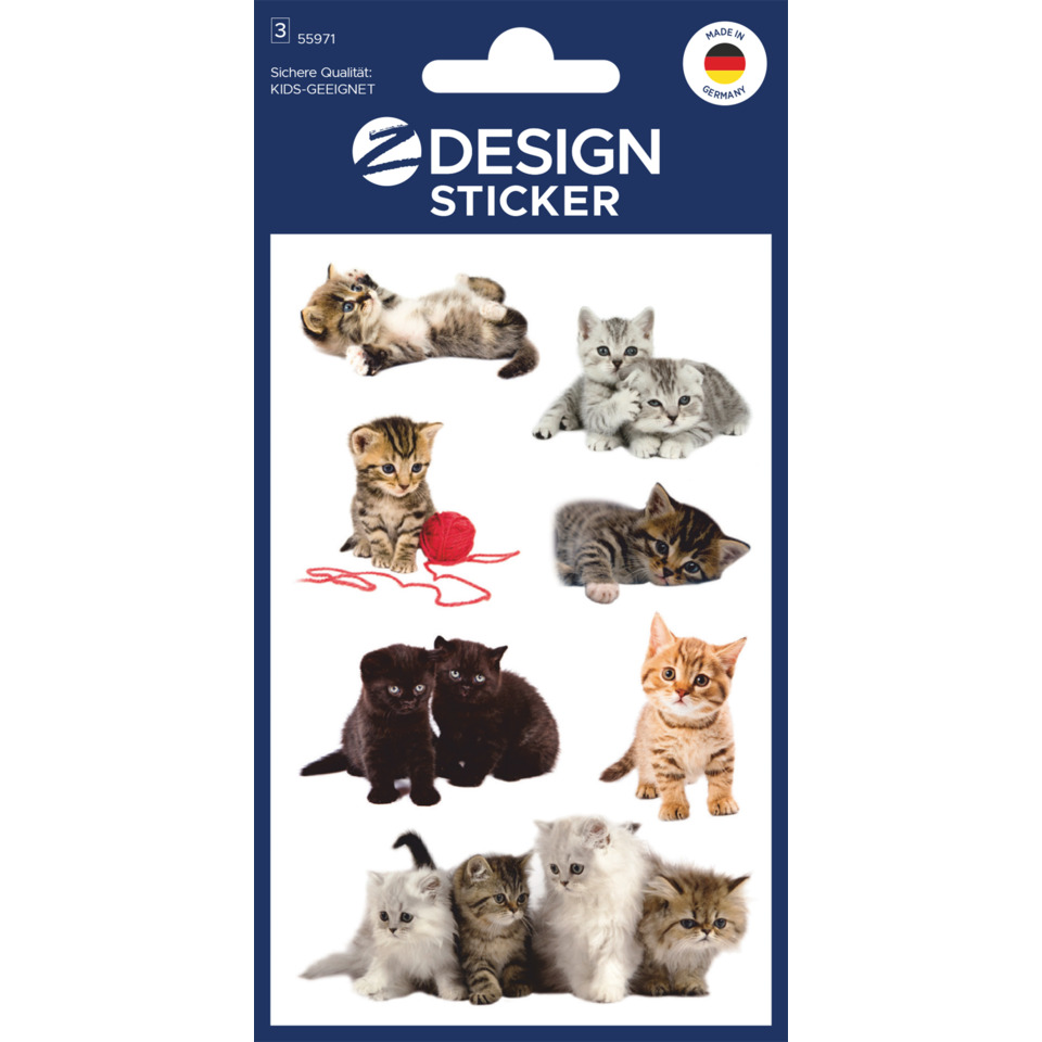 Katzen, Katzenstickers, Tierbabys, Wolle, Spieltier