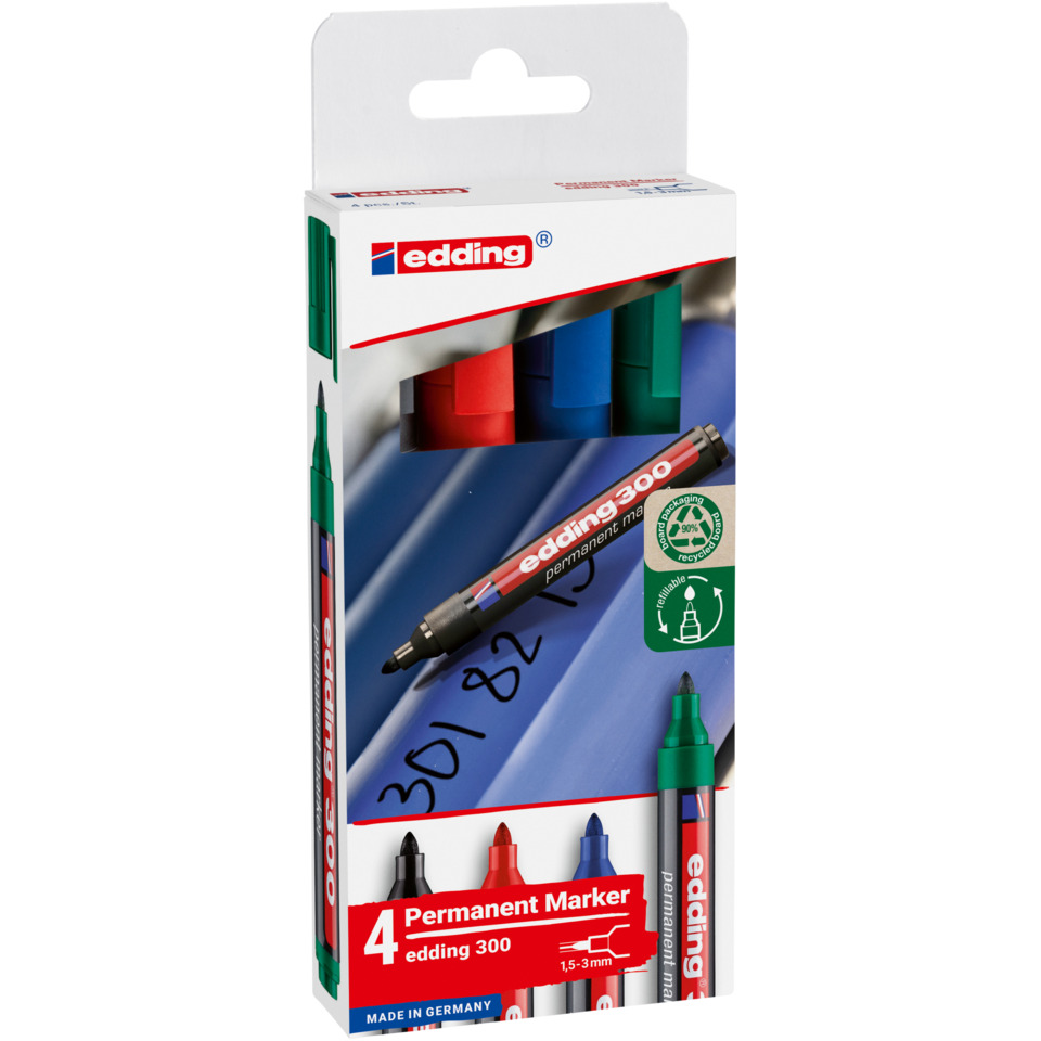 white box, Marker-Set, Permanent-Marker, Filzstift, Edding 300