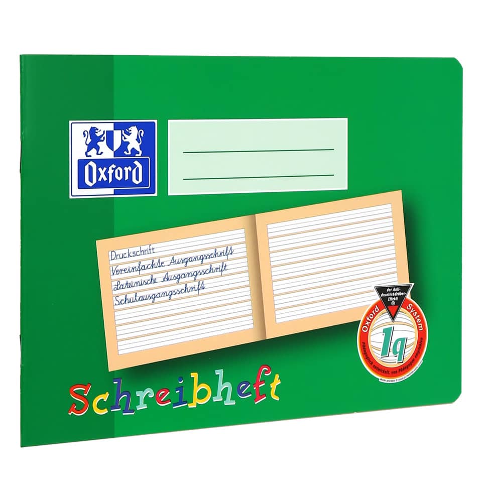 Schreibheft, Schreibblock, Linierte Seiten, A4 Heft, Oxford Markenlogo