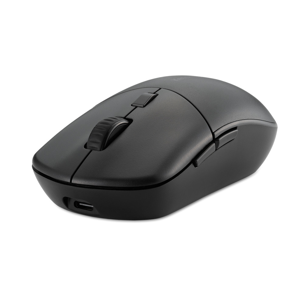 drahtlose Maus, kabellos, USB-C Ladeanschluss, rechteckige Form, schwarz