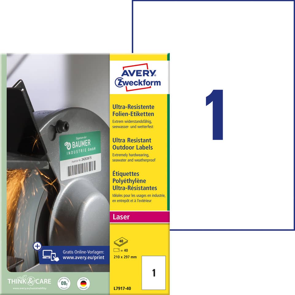 Etiketten, Außenbereich, Laser, Polyethylen, Inventaretikett