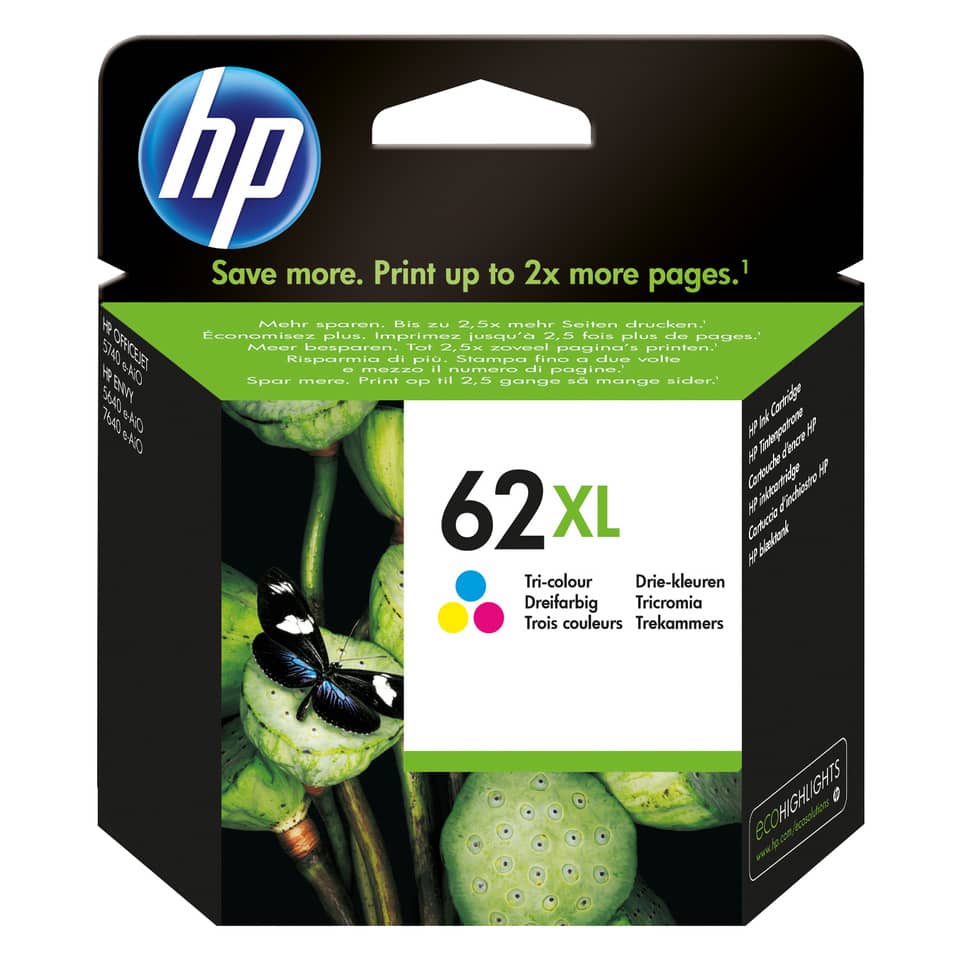 Tintenpatrone, HP, 62XL, Drucken, Druckerpatrone
