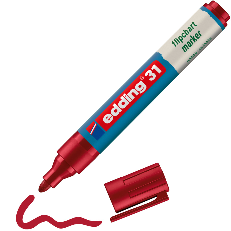 Korrekturmarker, Whiteboard-Marker, Filzstift, wasserbasierte Tinte, rot