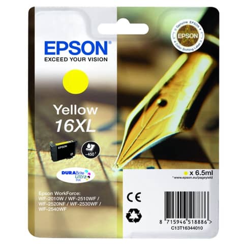 Inkjetpatrone Nr. 16XL yellow   6,5ml EPSON C13T16344012