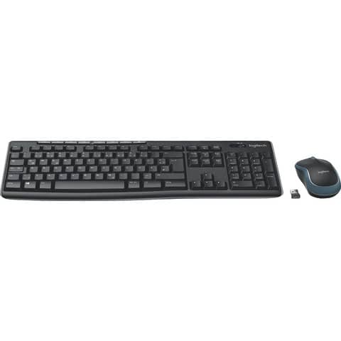 Tastatur+Maus MK270, Deutsch, Wireless, schwarz LOGITECH 920-004511