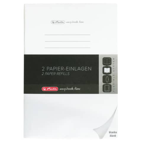 Ersatzeinlage 80Blt A4 blanko weiß   Refill flex A4 2x40 Blatt blanko HERLITZ 300006071