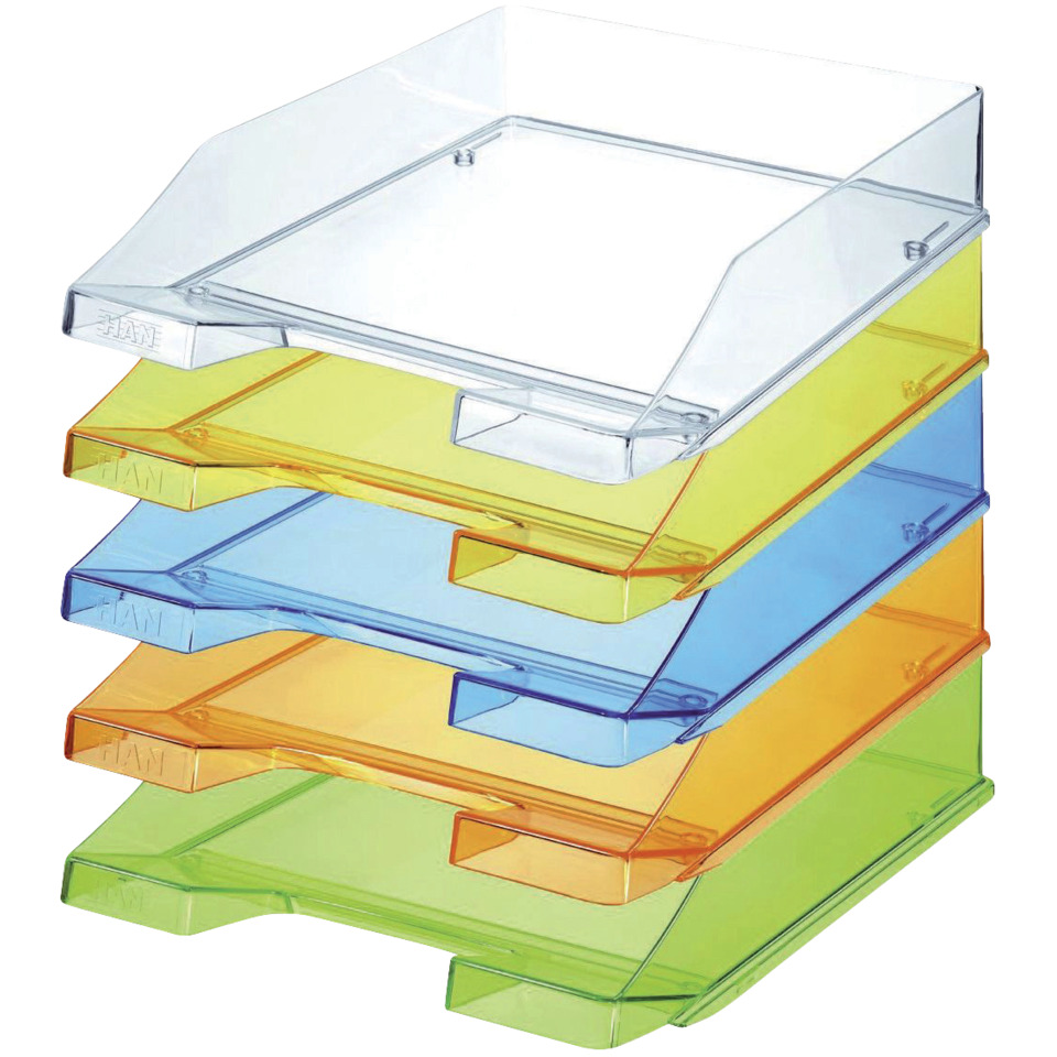 Ablagebox, Ablagebehälter, Sortiertablett, Transparent, Mehrfarbig