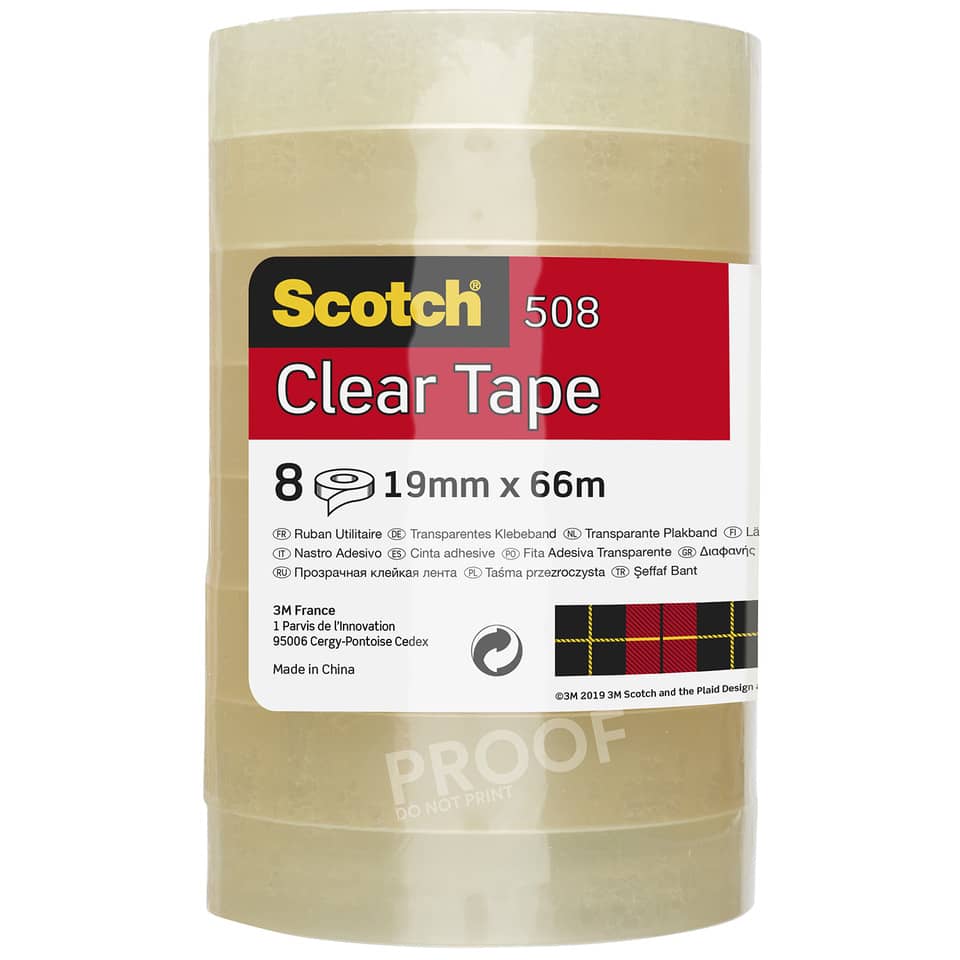 Klebeband, Transparent, Clear Tape, 8 Rollen?, Maße 19mm x 66m