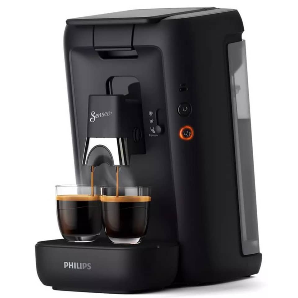Kaffeemaschine, Espresso, Doppelbecher, Schwarz, Automatisches System