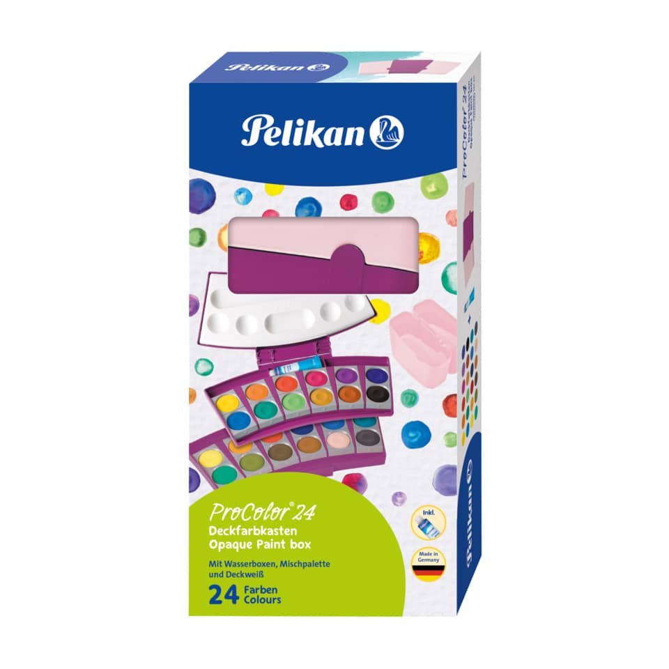Aquarellfarben, Malsatz, Deckfarben, Palette, 24 Farben