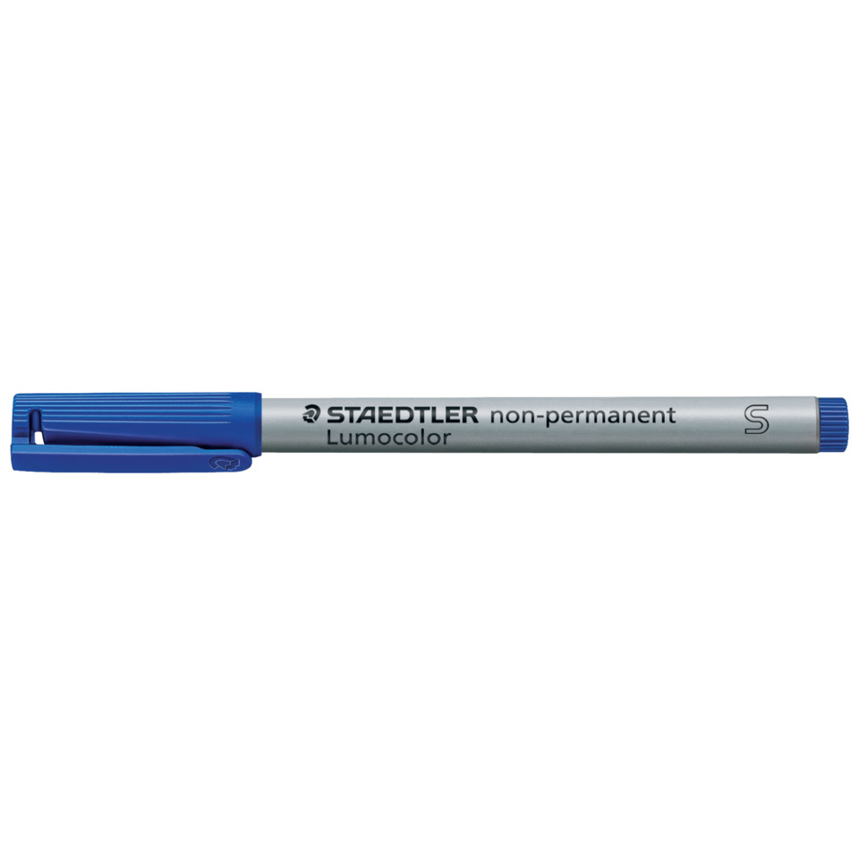 Marker, Permanent marker, Blau, Lumocolor, Staedtler, Marker, Push-pen, Luminocolor, Staedtler, Non-permanent