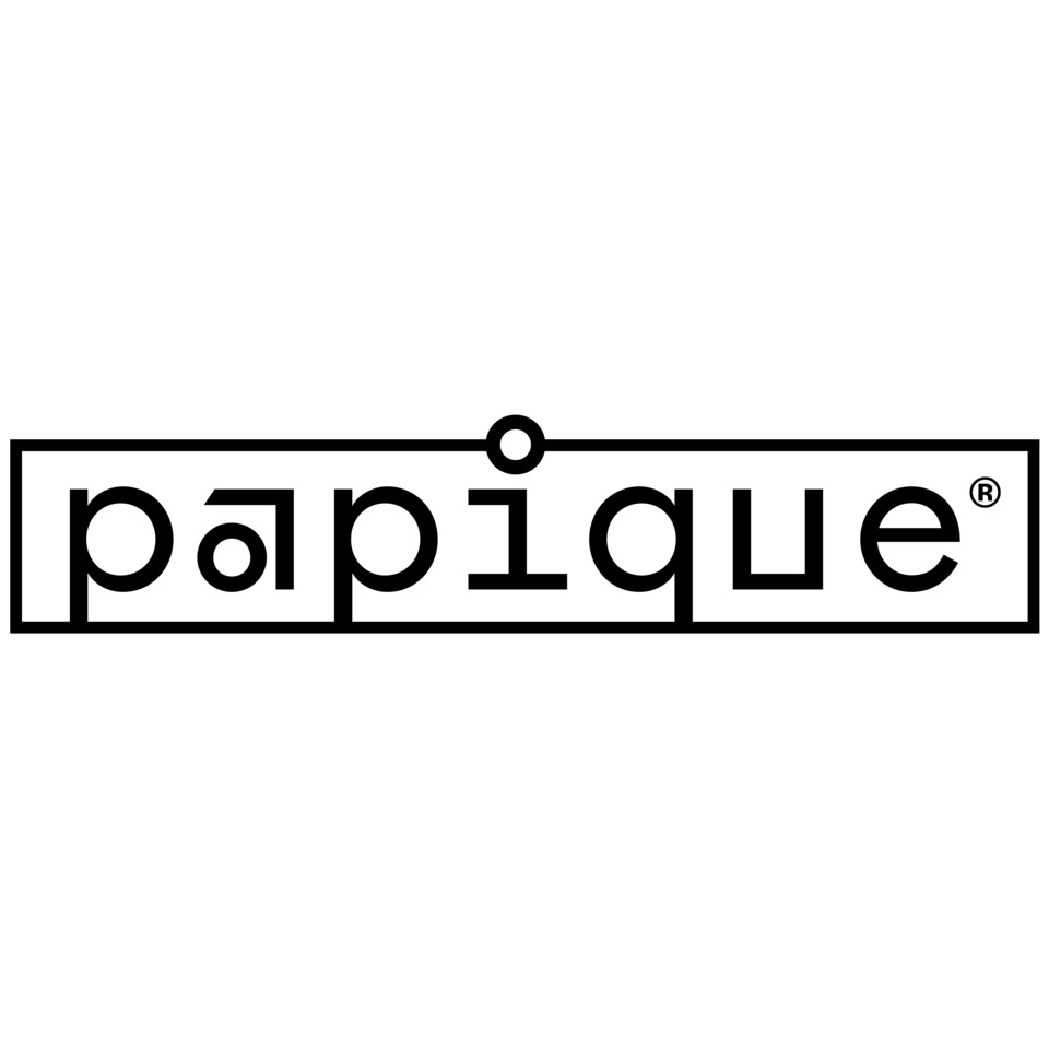 logo, papique, marke, rechteck, kreis