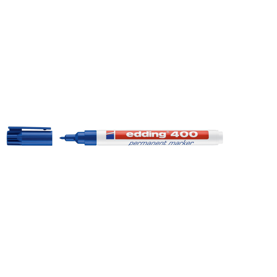 Permanentmarker, Blauer Marker, Filzstift, Markerpen, Edding 400
